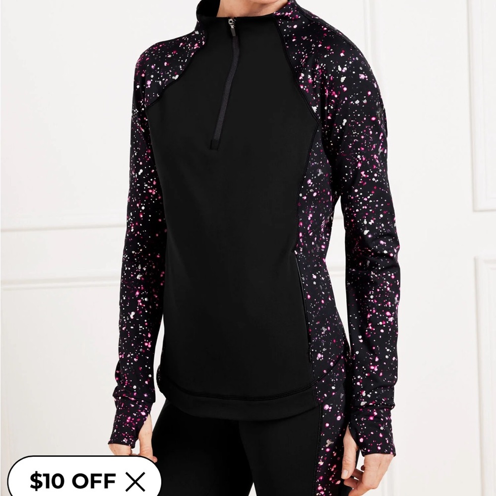 Talbots Performance Pullover Quarter-Zip Top - Picture 3 of 10